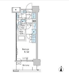 都営大江戸線 両国駅 徒歩6分の賃貸マンション 10階1Kの間取り