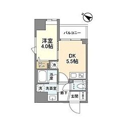 都営新宿線 馬喰横山駅 徒歩4分の賃貸マンション 12階1DKの間取り