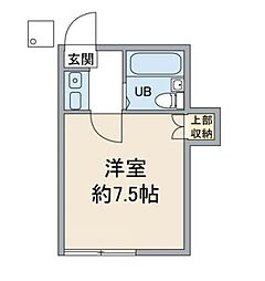 東京メトロ千代田線 根津駅 徒歩2分の賃貸アパート 1階1Kの間取り
