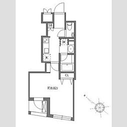 都営新宿線 浜町駅 徒歩3分の賃貸マンション 4階1Kの間取り