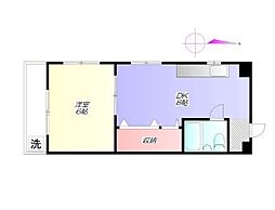 都営浅草線 本所吾妻橋駅 徒歩3分の賃貸マンション 4階1DKの間取り