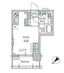 東京メトロ半蔵門線 押上駅 徒歩5分の賃貸マンション 9階ワンルームの間取り