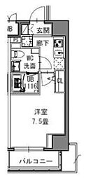 都営大江戸線 新御徒町駅 徒歩4分の賃貸マンション 8階1Kの間取り