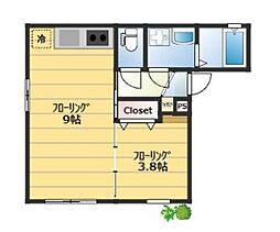 東京メトロ日比谷線 仲御徒町駅 徒歩12分の賃貸マンション 1階1LDKの間取り