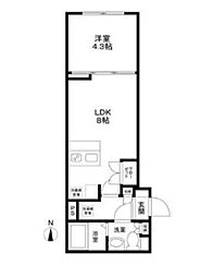 都営浅草線 本所吾妻橋駅 徒歩3分の賃貸マンション 2階1LDKの間取り
