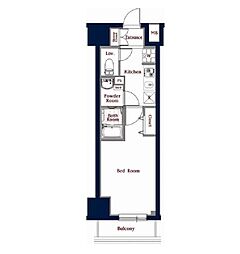 JR山手線 上野駅 徒歩8分の賃貸マンション 4階1Kの間取り