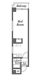 都営大江戸線 新御徒町駅 徒歩5分の賃貸マンション 7階1Kの間取り