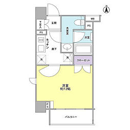 JR常磐線 南千住駅 徒歩5分の賃貸マンション 3階1Kの間取り