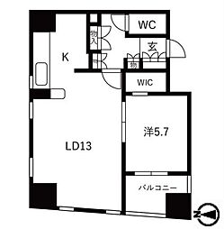 東京メトロ銀座線 稲荷町駅 徒歩5分の賃貸マンション 4階1LDKの間取り