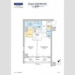 東武伊勢崎線 曳舟駅 徒歩2分の賃貸マンション 4階1LDKの間取り
