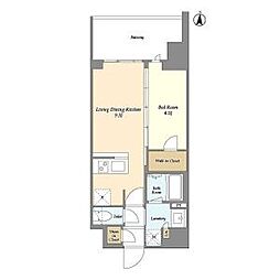 東京メトロ日比谷線 三ノ輪駅 徒歩7分の賃貸マンション 6階1LDKの間取り