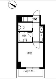 東京メトロ日比谷線 人形町駅 徒歩1分の賃貸マンション 1階1Kの間取り