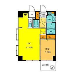 東京メトロ千代田線 根津駅 徒歩2分の賃貸マンション 6階1LDKの間取り
