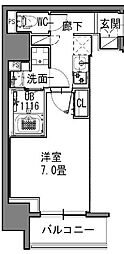 都営大江戸線 新御徒町駅 徒歩3分の賃貸マンション 5階1Kの間取り