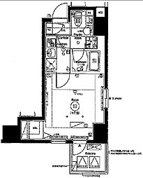 JR総武線 浅草橋駅 徒歩8分の賃貸マンション 11階1Kの間取り