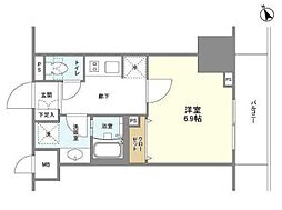 都営浅草線 蔵前駅 徒歩4分の賃貸マンション 3階1Kの間取り
