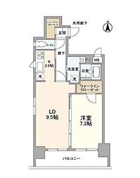 JR総武線 両国駅 徒歩2分の賃貸マンション 4階1LDKの間取り