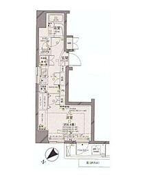 東京メトロ千代田線 根津駅 徒歩2分の賃貸マンション 8階1Kの間取り