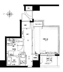 都営浅草線 本所吾妻橋駅 徒歩8分の賃貸マンション 2階1Kの間取り