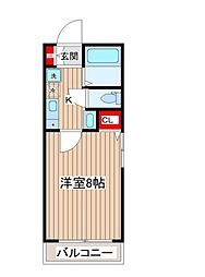 都営浅草線 蔵前駅 徒歩9分の賃貸マンション 3階1Kの間取り