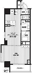 東京メトロ銀座線 稲荷町駅 徒歩4分の賃貸マンション 8階1LDKの間取り