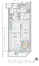 東京メトロ日比谷線 入谷駅 徒歩15分の賃貸マンション 3階1LDKの間取り