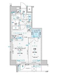東京メトロ日比谷線 三ノ輪駅 徒歩7分の賃貸マンション 11階1LDKの間取り