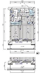 メインステージ八広II 1LDKの間取図画像