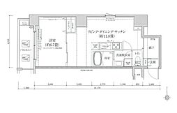 アイルグランデ浅草 1LDKの間取図画像