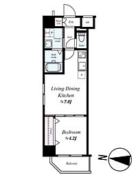 LIVCITY向島弐番館 1LDKの間取図画像