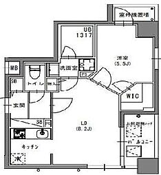 S-RESIDENCEOshiageBlossom 1LDKの間取図画像
