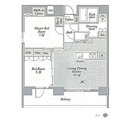ラクラス浅草 2LDKの間取図画像