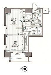 日神デュオステージ浅草国際通り 1LDKの間取図画像
