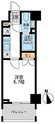 CASSIA押上 1Kの間取図画像