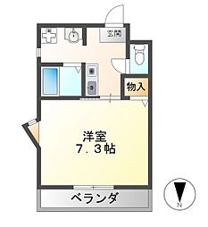 名古屋市営鶴舞線 川名駅 徒歩8分の賃貸マンション 1階1Kの間取り