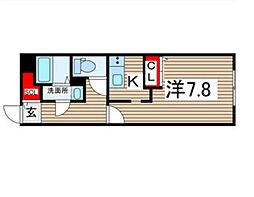 名古屋市営鶴舞線 荒畑駅 徒歩4分の賃貸マンション 3階1Kの間取り