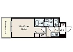 名古屋市営桜通線 桜本町駅 徒歩5分の賃貸マンション 14階1Kの間取り