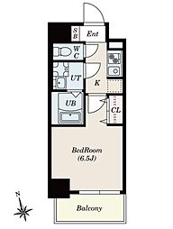 S-RESIDENCE今池arcana 5階1Kの間取り