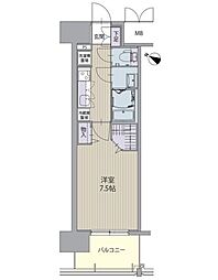 パルティール笠寺 1Kの間取図画像