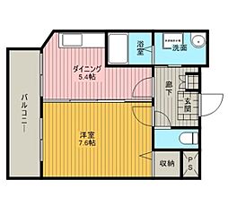 名古屋市営桜通線 瑞穂区役所駅 徒歩2分の賃貸マンション 3階1DKの間取り