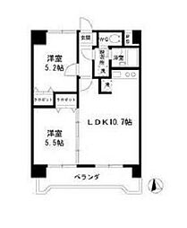 名古屋市営桜通線 吹上駅 徒歩10分の賃貸マンション 9階2LDKの間取り