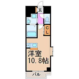 UOOMAMISORA ワンルームの間取図画像