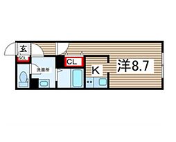 GVIVRE御器所 1Kの間取図画像