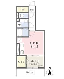 Raiz鳴子北 1LDKの間取図画像