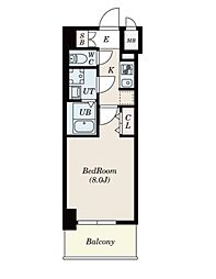 S-RESIDENCE堀田North2 1Kの間取図画像