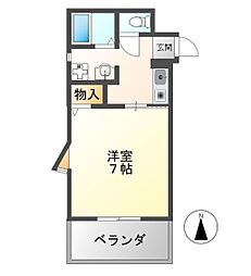 DWELLGOKENYA 1Kの間取図画像