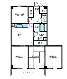 エスパシオ野並 4DKの間取図画像