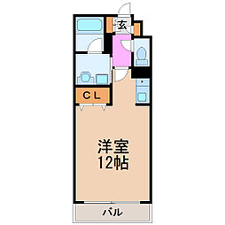 名古屋市営桜通線 桜山駅 徒歩1分の賃貸マンション 8階ワンルームの間取り