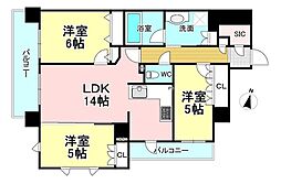 サーパス長野南県 3LDKの間取図画像