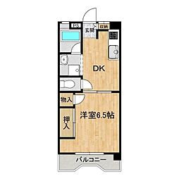 トスカネリア 2階1DKの間取り